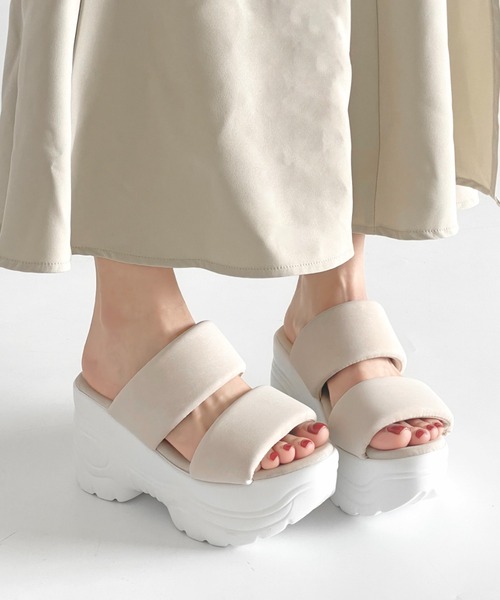 Shoes in Closet(シューズインクローゼット)の「+9.0㎝ 超軽量 厚底 スタイルアップソール フィット ベルト サンダル 6469(サンダル・レディース・ピンク/ブルー/ブラック×ブラック/アイボリー/ホワイト系3/ブラック系3・L/M/S/LL)」の2枚目の写真