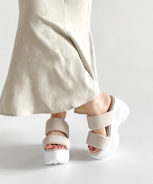 Shoes in Closet(シューズインクローゼット)の「+9.0㎝ 超軽量 厚底 スタイルアップソール フィット ベルト サンダル 6469(サンダル・レディース・ピンク/ブルー/ブラック×ブラック/アイボリー/ホワイト系3/ブラック系3・L/M/S/LL)」の7枚目の写真