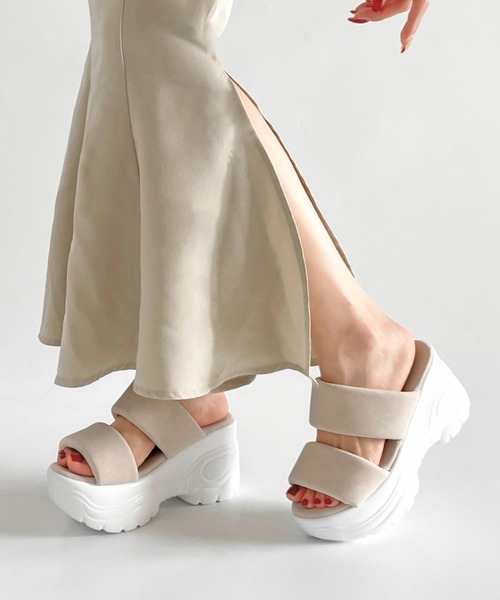 Shoes in Closet(シューズインクローゼット)の「+9.0㎝ 超軽量 厚底 スタイルアップソール フィット ベルト サンダル 6469(サンダル・レディース・ピンク/ブルー/ブラック×ブラック/アイボリー/ホワイト系3/ブラック系3・L/M/S/LL)」の8枚目の写真