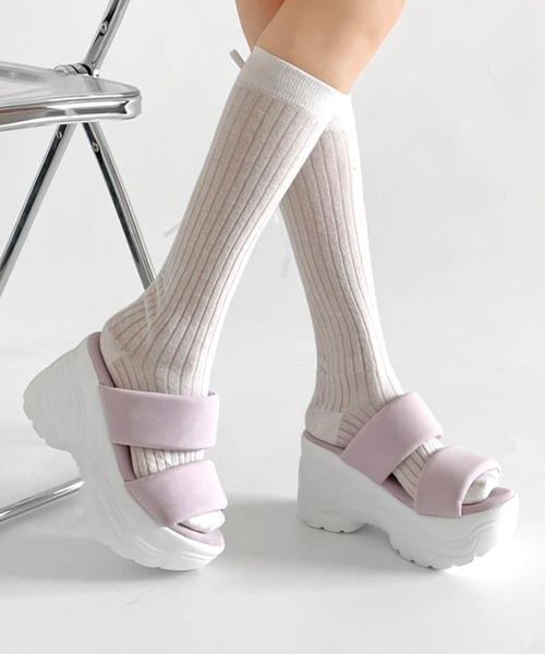 Shoes in Closet(シューズインクローゼット)の「+9.0㎝ 超軽量 厚底 スタイルアップソール フィット ベルト サンダル 6469(サンダル・レディース・ピンク/ブルー/ブラック×ブラック/アイボリー/ホワイト系3/ブラック系3・L/M/S/LL)」の19枚目の写真