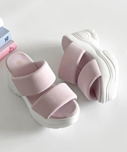 Shoes in Closet(シューズインクローゼット)の「+9.0㎝ 超軽量 厚底 スタイルアップソール フィット ベルト サンダル 6469(サンダル・レディース・ピンク/ブルー/ブラック×ブラック/アイボリー/ホワイト系3/ブラック系3・L/M/S/LL)」の20枚目の写真