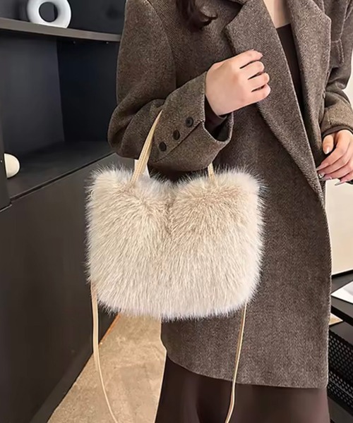 セール】【 ammy. / エイミードット 】 2WAY フェイク ファー バッグ