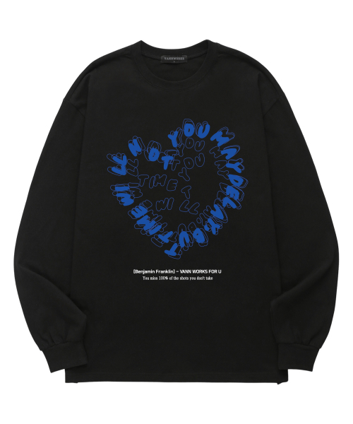 VANNWORKS（バンワークス）の「ハートタイプ ロングスリーブ (VLS0061) ブラック（Tシャツ/カットソー・レディース・その他・SMALL/X-LARGE/XX-LARGE/MEDIUM/LARGE）」の3枚目の写真