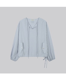Stripe shirt anorak FRFA01SH13_Sky blue