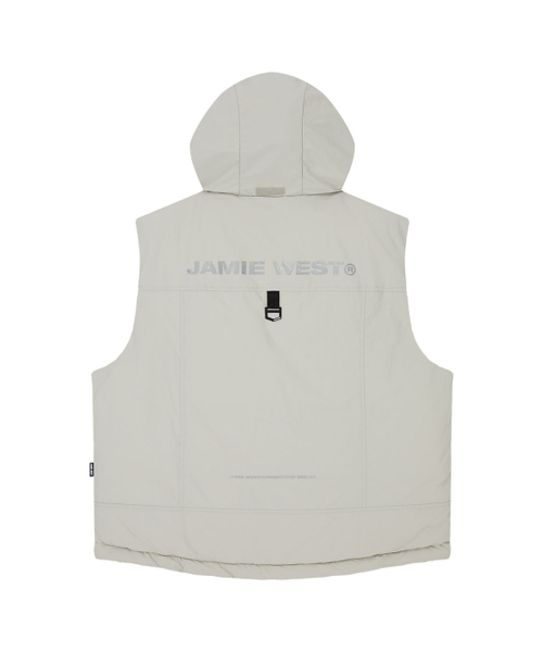 JAMIE WEST（ジェイミーウエスト）の「プリマロフトヒドンフードヘビーベスト（グレー）（ダウンベスト・レディース・その他・MEDIUM/LARGE/X-LARGE）」の4枚目の写真