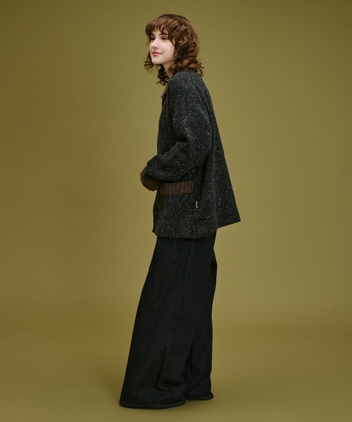 WETTEMPT(ウィテンプト)の「BICOLOR NEP KNIT CARDIGAN / バイカラーネップニットカーディガン(ニット/セーター・メンズ・カーキ/チャコールグレー・SMALL/LARGE/MEDIUM)」の13枚目の写真