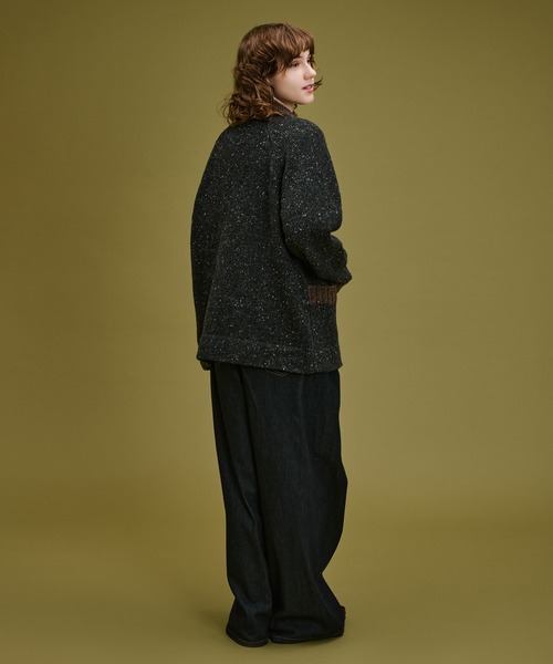 WETTEMPT(ウィテンプト)の「BICOLOR NEP KNIT CARDIGAN / バイカラーネップニットカーディガン(ニット/セーター・メンズ・カーキ/チャコールグレー・SMALL/LARGE/MEDIUM)」の14枚目の写真