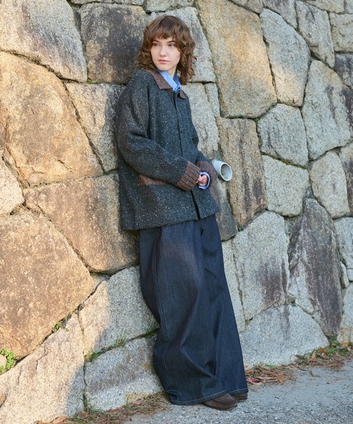 WETTEMPT(ウィテンプト)の「BICOLOR NEP KNIT CARDIGAN / バイカラーネップニットカーディガン(ニット/セーター・メンズ・カーキ/チャコールグレー・SMALL/LARGE/MEDIUM)」の22枚目の写真