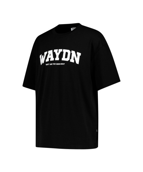 WAYDN(ウェイドゥン)の「ラウンディングロゴオーバーサイズ半袖ブラック(Tシャツ/カットソー・メンズ・その他・S/M/L/2XL/XL)」の3枚目の写真