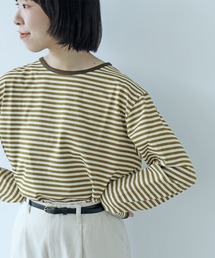ボーダー配色バインダー 長袖カットソー【SEASON COLOR】