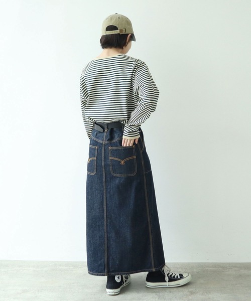 PAR ICI（パーリッシィ）の「ボーダー配色バインダー 長袖カットソー【SEASON COLOR】（Tシャツ/カットソー・レディース・マスタード/ダークブラウン/グリーン系その他/ピンク系その他2/カーキ/イエロー系その他/ブルー系その他・FREE）」の21枚目の写真