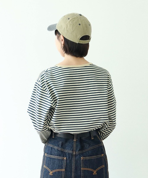 PAR ICI（パーリッシィ）の「ボーダー配色バインダー 長袖カットソー【SEASON COLOR】（Tシャツ/カットソー・レディース・マスタード/ダークブラウン/グリーン系その他/ピンク系その他2/カーキ/イエロー系その他/ブルー系その他・FREE）」の17枚目の写真