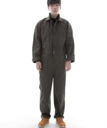 SAINTCREW（セントクルー）の「Center Button & Zip-Up Tapered Jumpsuit CBZ-505 Khaki（つなぎ/オールインワン・メンズ）」