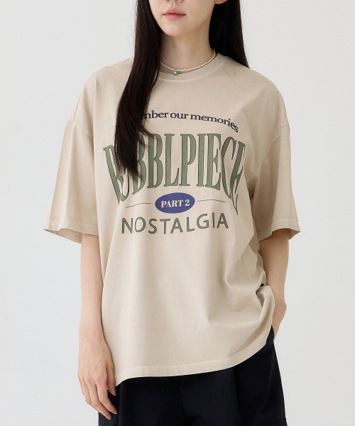 BUBBLPIECE(バブルピース)の「セカンドリメンバー ピグメントTシャツ_サンドベージュ(Tシャツ/カットソー・レディース・その他・MEDIUM/LARGE)」の3枚目の写真
