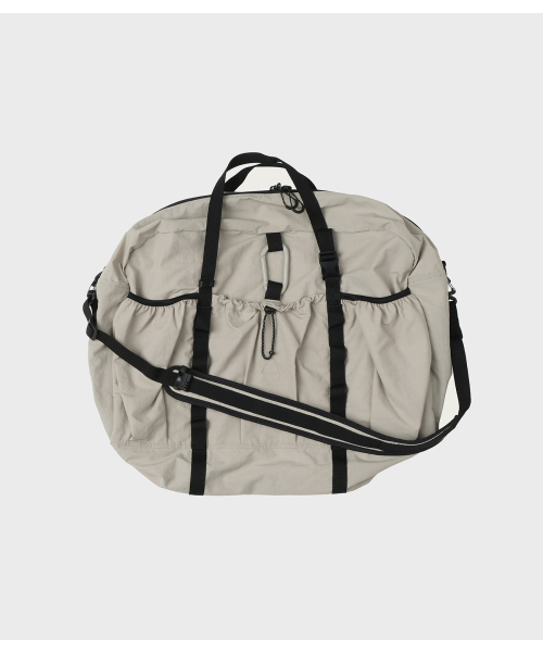 MMOGARDEN(エメモガーデン)の「mmo boston bag 095 nylon slub (3colors)(メッセンジャーバッグ・メンズ・ブラック/カーキ/グレイッシュベージュ・FREE)」の5枚目の写真