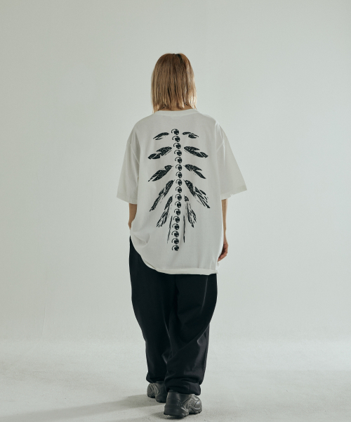VONVAT(ヴォンバト)の「Leaves Bone Short Sleeve (White)(Tシャツ/カットソー・レディース・ホワイト・1/2)」の5枚目の写真
