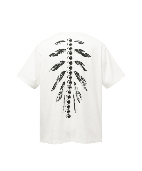 VONVAT(ヴォンバト)の「Leaves Bone Short Sleeve (White)(Tシャツ/カットソー・レディース・ホワイト・1/2)」の6枚目の写真