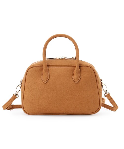 SHOO・LA・RUE（シューラルー）の「スエード調ボストンバッグ（ボストンバッグ・レディース・キャメル/ブラック・00）」の8枚目の写真