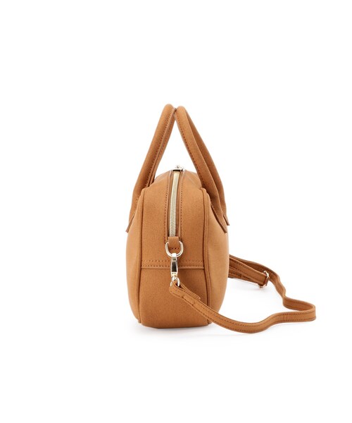 SHOO・LA・RUE（シューラルー）の「スエード調ボストンバッグ（ボストンバッグ・レディース・キャメル/ブラック・00）」の9枚目の写真