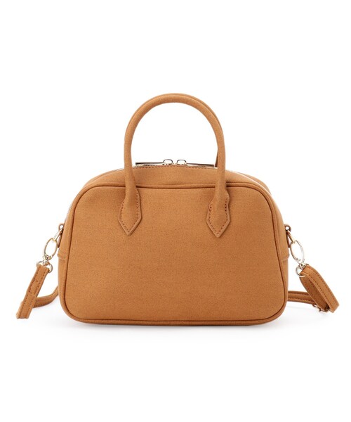 SHOO・LA・RUE（シューラルー）の「スエード調ボストンバッグ（ボストンバッグ・レディース・キャメル/ブラック・00）」の10枚目の写真