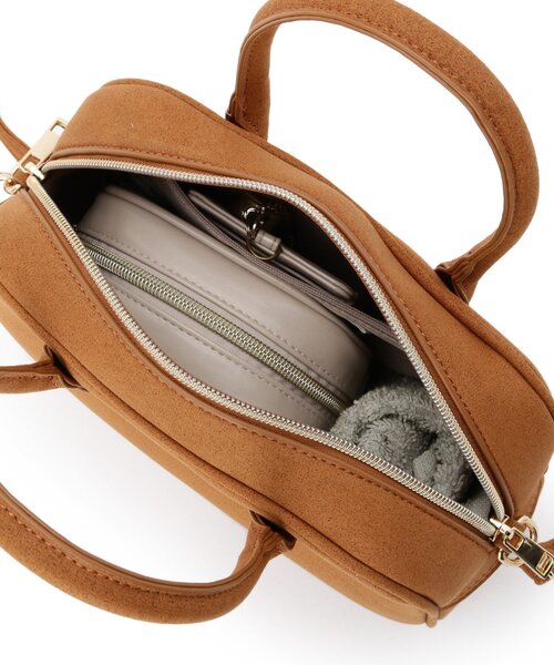 SHOO・LA・RUE（シューラルー）の「スエード調ボストンバッグ（ボストンバッグ・レディース・キャメル/ブラック・00）」の14枚目の写真