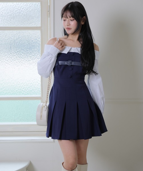 LIPSERVICE（リップサービス）の「オフショルシャツレイヤードライクワンピース（シャツワンピース・レディース・ネイビー/ベージュ/ブラック・S/M）」の11枚目の写真