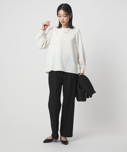 green label relaxing（グリーンレーベルリラクシング）の「［size SHORT/TALLあり］カチリラ ストレート パンツ ブラック（スラックス・レディース・ブラック・SHORT/36/38/40/TALL）」の21枚目の写真