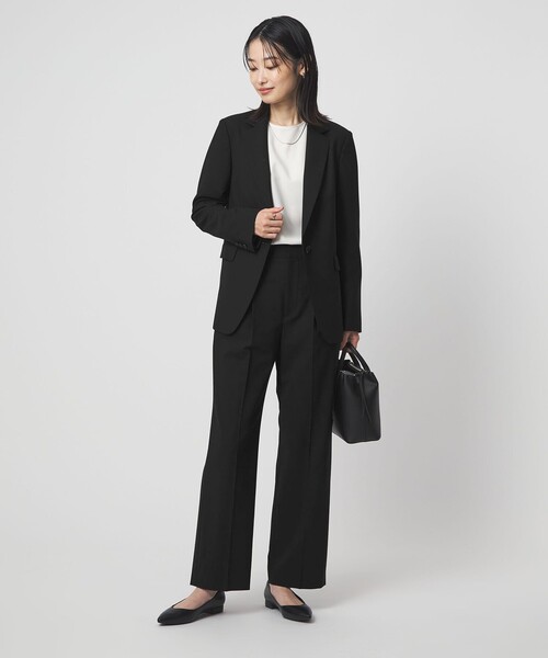 green label relaxing（グリーンレーベルリラクシング）の「［size SHORT/TALLあり］カチリラ ストレート パンツ ブラック（スラックス・レディース・ブラック・SHORT/36/38/40/TALL）」の20枚目の写真