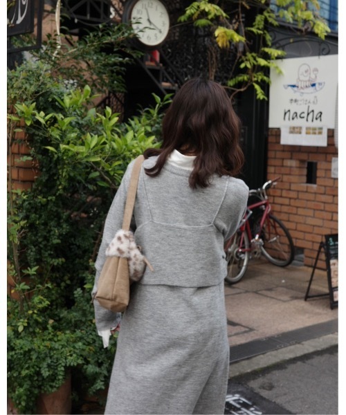 JUMELLE(ジュメロ)の「ビスチェ付きニットOP(ワンピース・レディース・ベージュ/グレー・MEDIUM)」の21枚目の写真