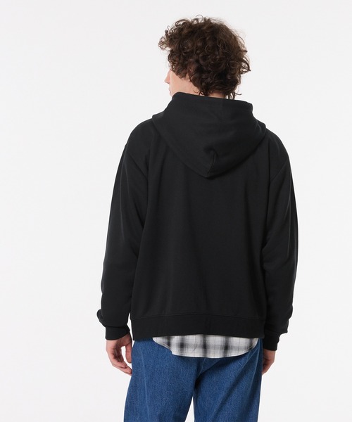 coca（coca）（コカ）の「ポリエステル裏毛ベーシックZIPパーカー |ユニセックス（パーカー・メンズ・ブラック/ライトグレー・L/M/S/XL）」の8枚目の写真