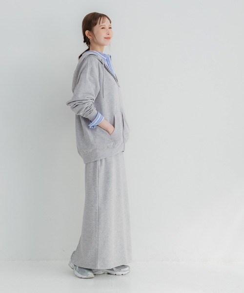 coca（coca）（コカ）の「ポリエステル裏毛ベーシックZIPパーカー |ユニセックス（パーカー・メンズ・ブラック/ライトグレー・L/M/S/XL）」の13枚目の写真