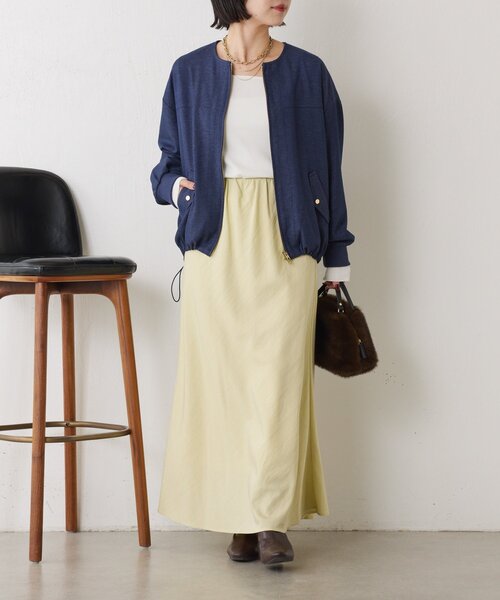 Jena espace merveilleux（ジェナ　エスパスメルヴェイユ）の「【好評につきコンパクトサイズ登場】スクエアネックニット（ニット/セーター・レディース・オフホワイト/ブラック/ライトグレー・FREE）」の4枚目の写真