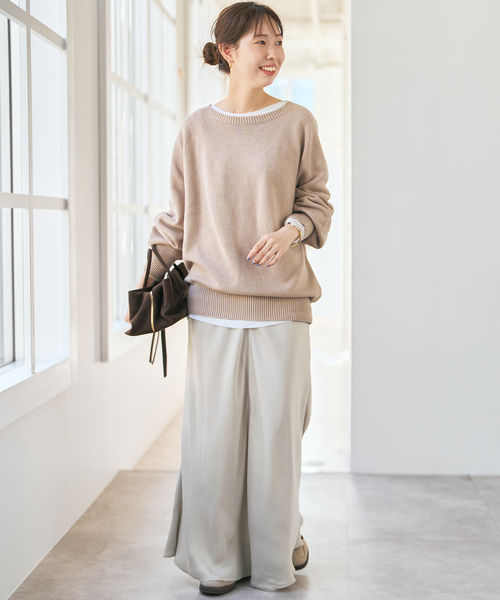 Spick & Span（スピックアンドスパン）の「キュプラフィブリルサテンスカート（スカート・レディース・ブラウン/ブラック/ベージュ系その他・36/38）」の6枚目の写真