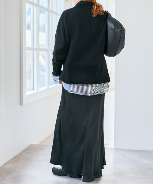 Spick & Span（スピックアンドスパン）の「キュプラフィブリルサテンスカート（スカート・レディース・ブラウン/ブラック/ベージュ系その他・36/38）」の13枚目の写真