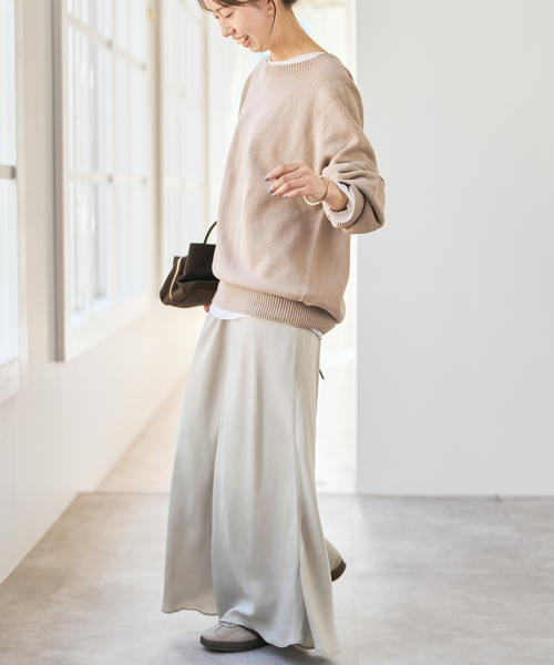 Spick & Span（スピックアンドスパン）の「キュプラフィブリルサテンスカート（スカート・レディース・ブラウン/ブラック/ベージュ系その他・36/38）」の22枚目の写真