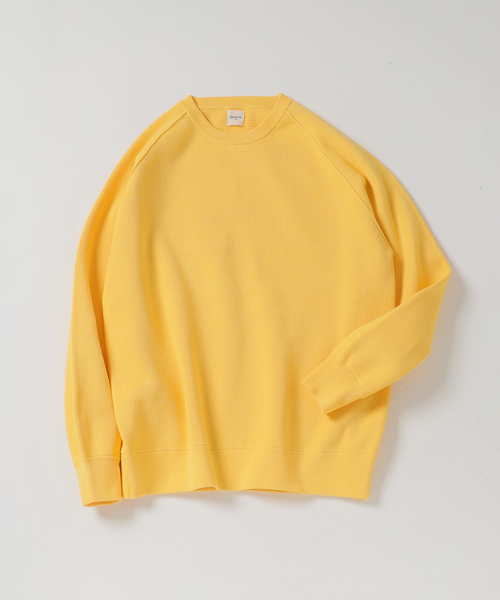 EDIFICE（エディフィス）の「PLATING ワッフル クルーネックニット（ニット/セーター・メンズ・イエロー/レッド/ライトグレー/スカイブルー/アイボリー/ブラック・LARGE/MEDIUM）」の5枚目の写真