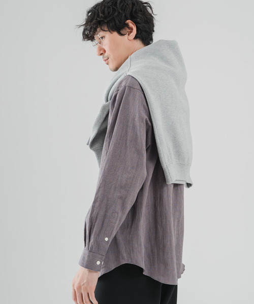 EDIFICE（エディフィス）の「PLATING ワッフル クルーネックニット（ニット/セーター・メンズ・イエロー/レッド/ライトグレー/スカイブルー/アイボリー/ブラック・LARGE/MEDIUM）」の7枚目の写真