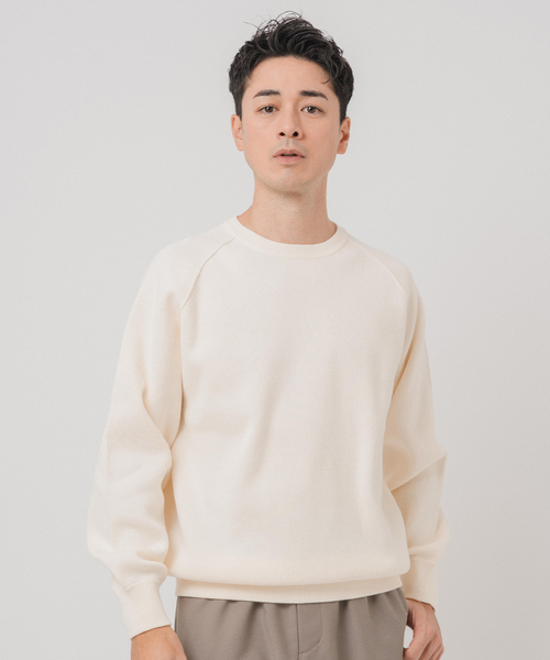 EDIFICE（エディフィス）の「PLATING ワッフル クルーネックニット（ニット/セーター・メンズ・イエロー/レッド/ライトグレー/スカイブルー/アイボリー/ブラック・LARGE/MEDIUM）」の10枚目の写真