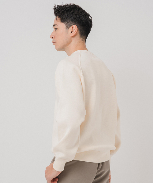 EDIFICE（エディフィス）の「PLATING ワッフル クルーネックニット（ニット/セーター・メンズ・イエロー/レッド/ライトグレー/スカイブルー/アイボリー/ブラック・LARGE/MEDIUM）」の11枚目の写真