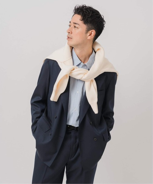 EDIFICE（エディフィス）の「PLATING ワッフル クルーネックニット（ニット/セーター・メンズ・イエロー/レッド/ライトグレー/スカイブルー/アイボリー/ブラック・LARGE/MEDIUM）」の14枚目の写真