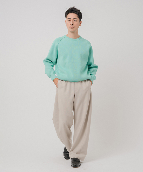 EDIFICE（エディフィス）の「PLATING ワッフル クルーネックニット（ニット/セーター・メンズ・イエロー/レッド/ライトグレー/スカイブルー/アイボリー/ブラック・LARGE/MEDIUM）」の15枚目の写真