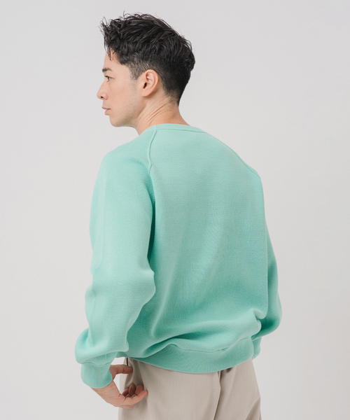 EDIFICE（エディフィス）の「PLATING ワッフル クルーネックニット（ニット/セーター・メンズ・イエロー/レッド/ライトグレー/スカイブルー/アイボリー/ブラック・LARGE/MEDIUM）」の17枚目の写真