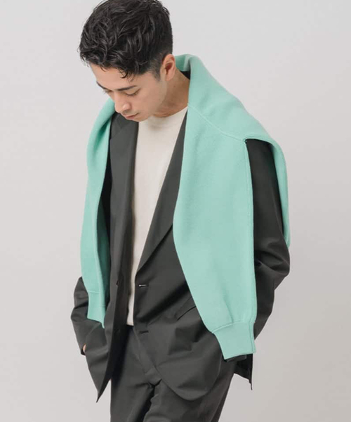 EDIFICE（エディフィス）の「PLATING ワッフル クルーネックニット（ニット/セーター・メンズ・イエロー/レッド/ライトグレー/スカイブルー/アイボリー/ブラック・LARGE/MEDIUM）」の21枚目の写真