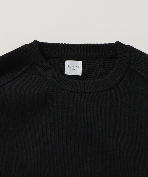 EDIFICE（エディフィス）の「PLATING ワッフル クルーネックニット（ニット/セーター・メンズ・イエロー/レッド/ライトグレー/スカイブルー/アイボリー/ブラック・LARGE/MEDIUM）」の14枚目の写真