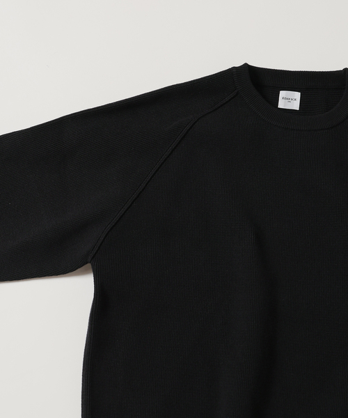 EDIFICE（エディフィス）の「PLATING ワッフル クルーネックニット（ニット/セーター・メンズ・イエロー/レッド/ライトグレー/スカイブルー/アイボリー/ブラック・LARGE/MEDIUM）」の15枚目の写真