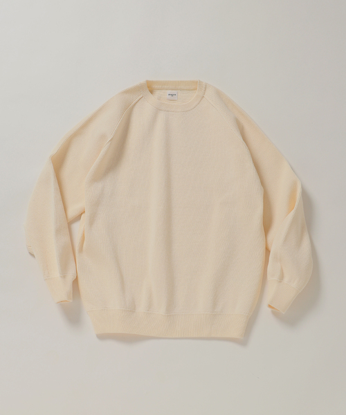 EDIFICE（エディフィス）の「PLATING ワッフル クルーネックニット（ニット/セーター・メンズ・イエロー/レッド/ライトグレー/スカイブルー/アイボリー/ブラック・LARGE/MEDIUM）」の21枚目の写真