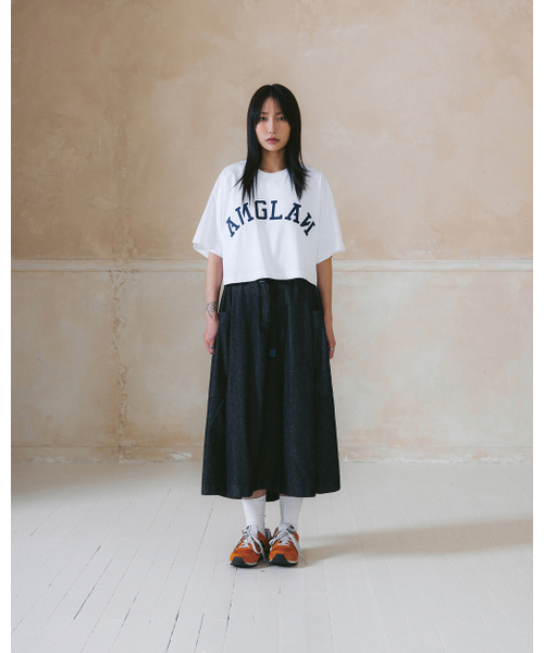 ANGLAN（アングラン）の「[AG.W] Applique Crop Half Tee - White（Tシャツ/カットソー・レディース・その他・ONE SIZE）」の6枚目の写真
