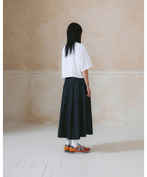 ANGLAN（アングラン）の「[AG.W] Applique Crop Half Tee - White（Tシャツ/カットソー・レディース・その他・ONE SIZE）」の7枚目の写真