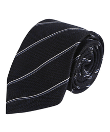 FAHRENHEIT（ファーレンハイト）の「シルク混合レジメンタルストライプネクタイネイビー (FHATH0101)（ネクタイ）」