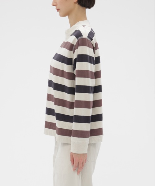 MHL.（エムエイチエル）の「THREE COLOUR BLOCK STRIPE TOP（Tシャツ/カットソー・レディース・マルチ・2）」の4枚目の写真